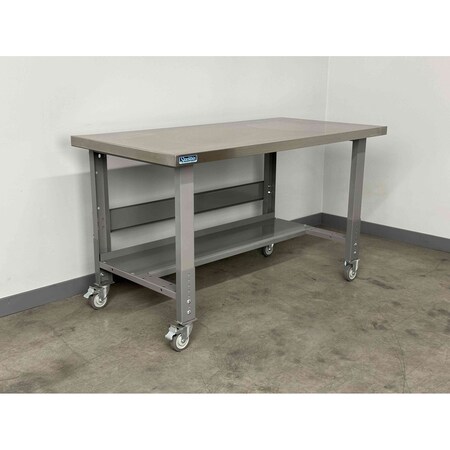 Stackbin Workbench, Mobile, Height, Adj. S6030-3512-BL
