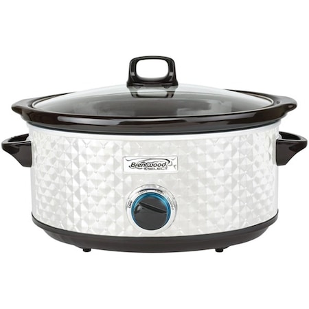 Brentwood Appliances 7 qt Slow Cooker Pearl White RA50077