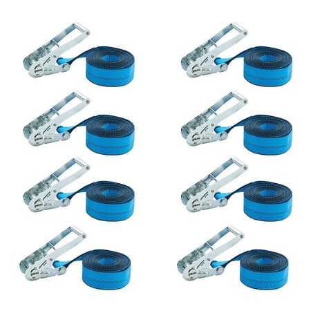 Mytee Products 8PK 4inx30ft Endless Ratchet Straps Zinc-Coated Blue Ratchet Strap 5,400 lbs WLL, 8PK RS430ENDL-Bx8