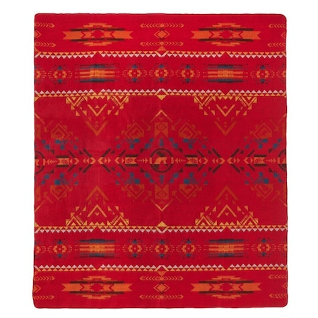 Homeroots Ultra Soft Red Southwest Handmade Throw Blanket 470428