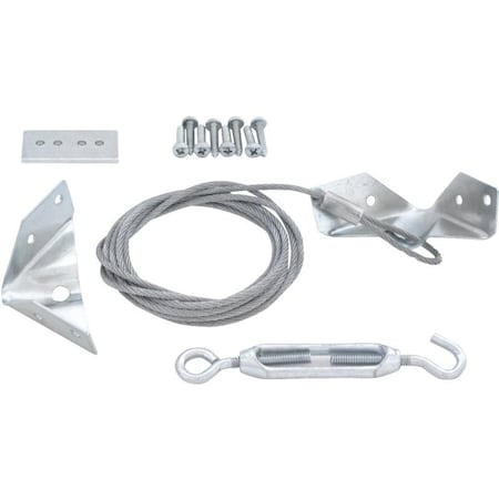 Prosource Anti-Sag Gate Kit, Steel, Silver, Zinc, 18-Piece, For: Outdoor 33198ZCX-PS
