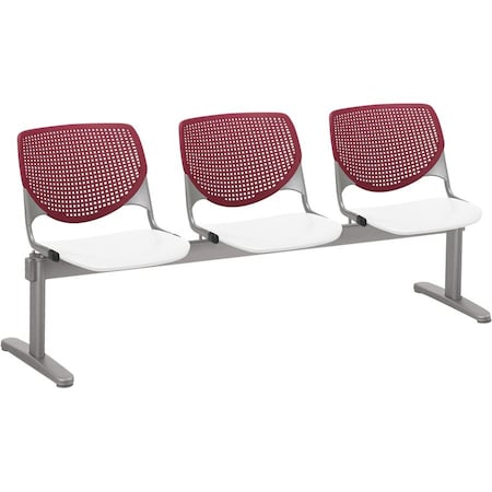 Kfi Kool Beam Seat Beam Seating, 71 in W 22" L 31" H, Polypropylene Seat 2300BEAM3-BP07-SP08