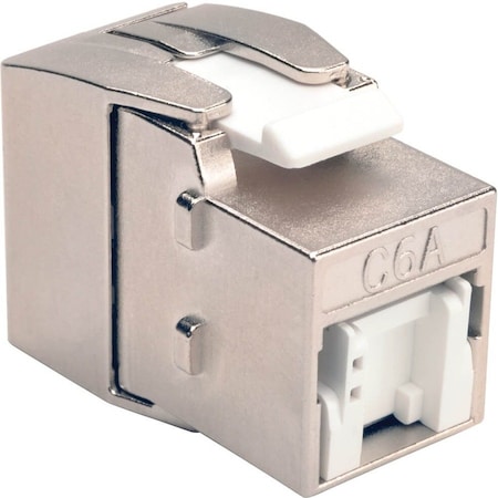 Tripp Lite Keystone Jack, Shielded, Cat6a, Cat6a, Gray N238-001-SH-TFA