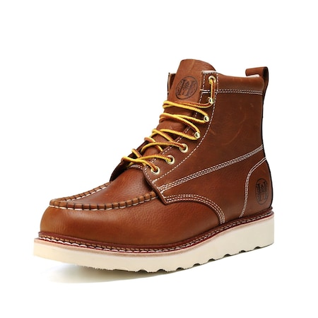 Handpoint Mens 6 in Soft Toe Work Boots-Water Resistant Full Grain Leather Safety Boots, EH Rated, 9 HVB806-EE-9