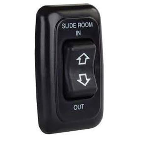 Jr Products Single Slide-out Switch Assembly with Bezel, Black JRP12285