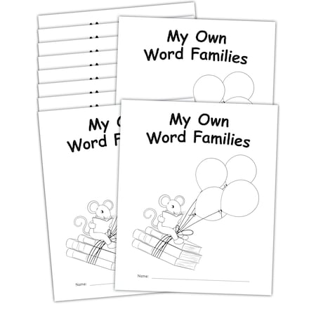 Teacher Created Resources My Own Books: My Word Families Book, 10PK 2088763