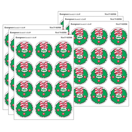 Trend Noel/Evergreen Scent Retro Scratch 'n Sniff Stinky Stickers, 24-Piece Set, 6PK T83708