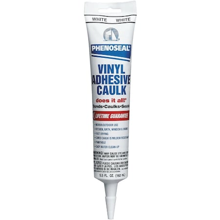 Dap Phenoseal 6 Oz. White Vinyl Adhesive Caulk 7079807026