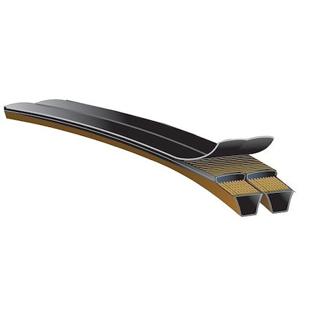Gates Banded Narrow V-Belt, Predator, 2/5VP1900, 5V, CR, 190 in, 16-mm Top Width 2/5VP1900