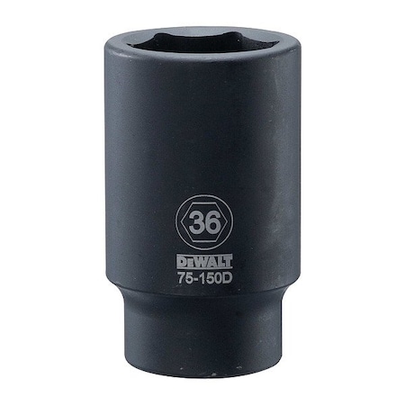 Dewalt Deep Impact Socket, 3/4 IN DR, 36MM DWMT75150OSP