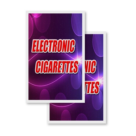 Signmission Electronic Cigarettes, Vinyl Decals Only 24 Inch x 36 Inch, Vinyl Decal, 2PK DSB-2436-2PACK-Electronic Cigarettes