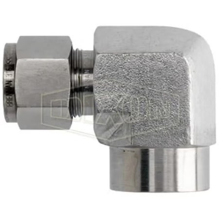Dixon The Right Connection Instrumentation Elbow, 3/8 in x 1/4-18, Tube x FNPT, 316 SS, Domestic 6-DFE-4