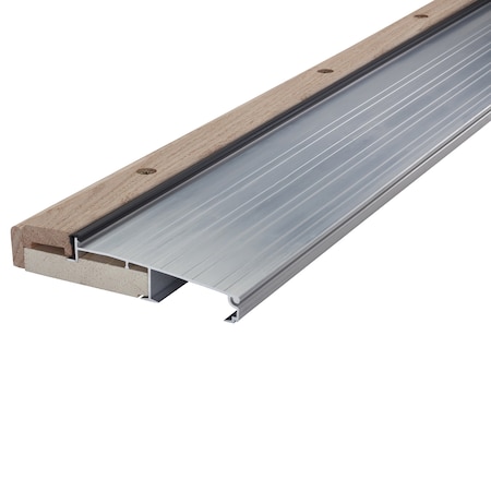 M-D Building Products 5-5/8 in. x 1-1/8 in. x 73 in. Silver Adjustable Aluminum & Hardwood Threshold 78618