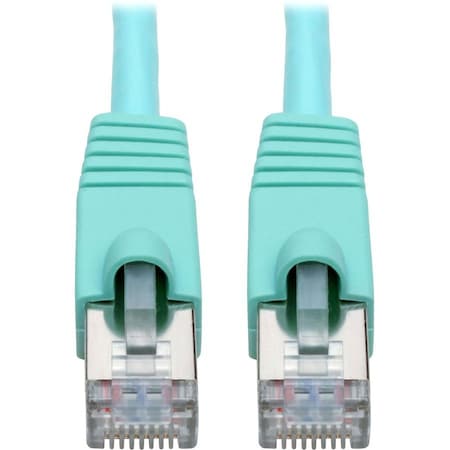 Eaton Tripp Lite Series Cat6a 10G Snagless Shielded STP Ethernet Cable RJ45 M/M, PoE, Aqua, 10 ft. N262-010-AQ