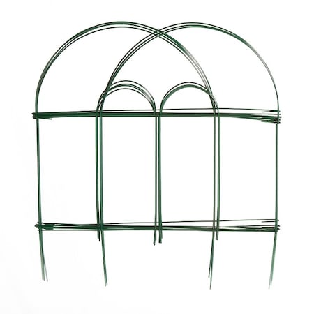 Glamos Wire Folding Wire Fence, 8 ft L, 18 in H, Green, Powder-Coated 778009