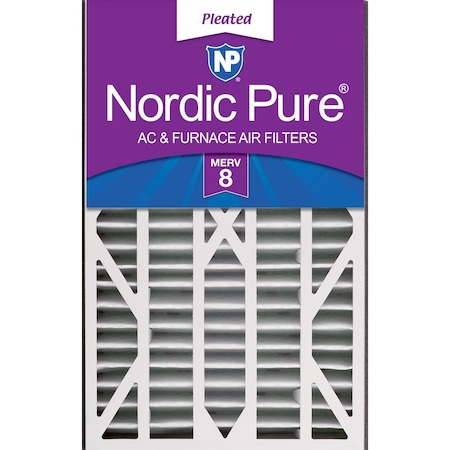 Nordic Pure Air Bear Cub 16x25x3 Replacement 255649-101 MERV 8 Air Filter 1 Pack (16x25x3ABM8-1)