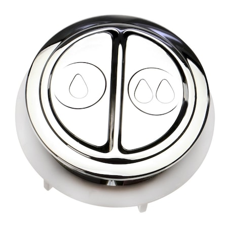 Fluidmaster Flush Lever - Push Button Silver/White Chrome 800P-001-P8