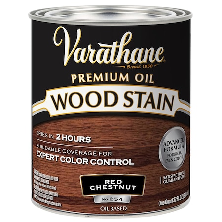 Rust-Oleum 1 Qt Red Chestnut Varathane Oil-Based Interior Wood Stain 211725H