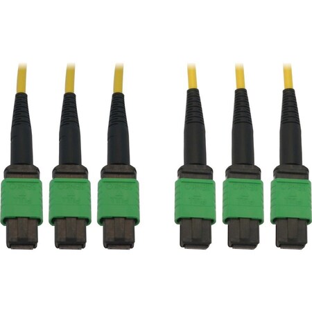 Eaton Tripp Lite Series 40/100G Singlemode 9/125 OS2 Fiber Optic Cable 3x8F MTP/MPO-APC F/F, LSZH, N392B-30M-3X8AP