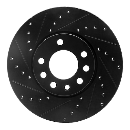Dynamic Friction Co DFC Brake Rotor - Drilled and Slotted - Black 633-65015L