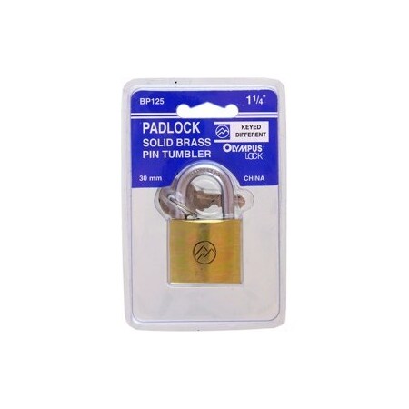 Olympus Lock - Oly Brass Padlock 3 Keys BP125KA51