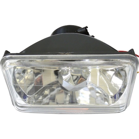 Race Sport 4X6In Diamond Cut Headlight Conversion Lens - H4 (Pair) Pr RS-7012B