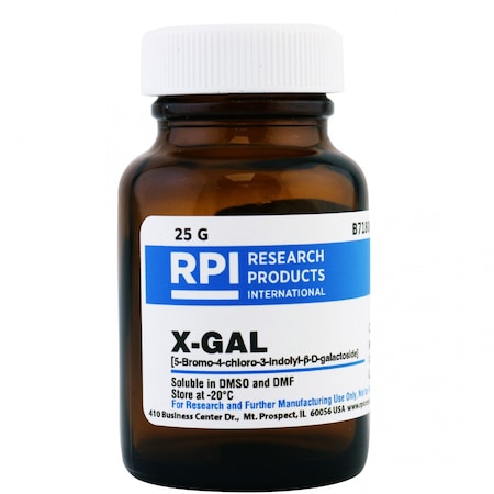 Rpi X-GAL 5-Bromo-4-chloro-3-indolyl-B-D-galactoside, 25 Grams B71800-25.0