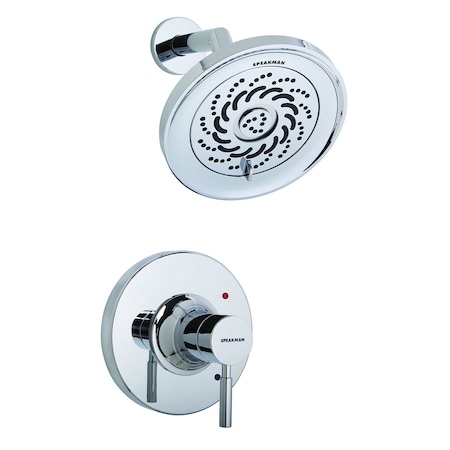 Speakman Easy Install Universal Shower Combination, 2.0 GPM, Polished Chrome, Round SLV-1010-UNI-E2