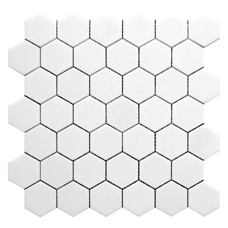Apollo Tile 12x42 Thassos Polished Pearl White Marble Mosaic Hexagon Wall and Floor Tile 4.83 sq ft/case, 5PK APLMKN88G52PA