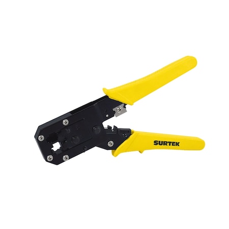 Surtek Ratcheting Modular Crimper/Stripper 9in For Rj12 995