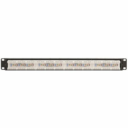 Eaton Tripp Lite Series 24-Port 1U Rack-Mount Cat6a 110 Patch Panel with Cable Management Bar, 110 N252-024-6A
