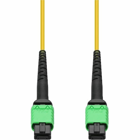 Add-On 15M MPO/APC TO MPO/APC YELLOW OS2 OFNP (PLENUM-RATED) 24-STRAND SMF FIBER PATCH ADD-24FMPOMPO-15M9SMP