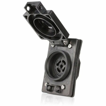 Leviton LockingReceptacle, 20A, 2hp, 120/208VAC, Blk 67W81-B