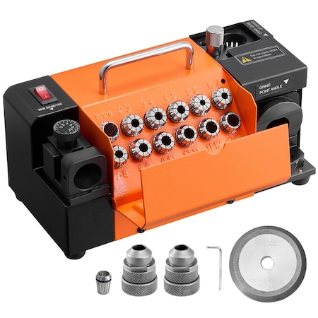 Vevor Drill Bits Sharpener 3-15mm Drill Bit Grinder Sharpener 13 Collets MR-13A