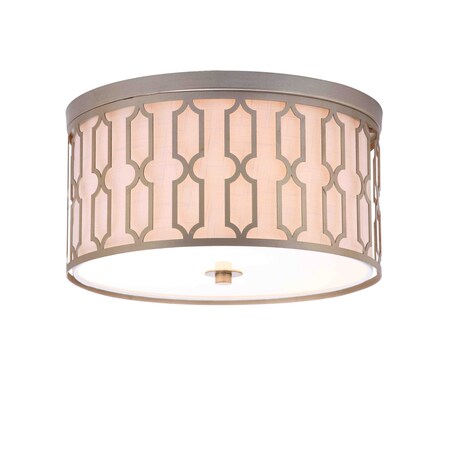 Jonathan Y Link 3-Light 16.75" Metal LED Flush Mount, Soft Gold JYL3508B