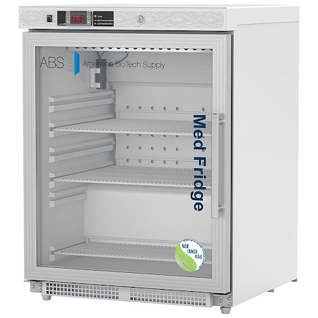 American Biotech Supply Refrigerator, White, 4.6 cu ft, 120 V PH-ABT-NSF-UCBI-0404G-ADA-LH