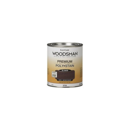 True Value Woodsman Stain & Polyurethane In One, Oil-Base Satin, Antique Walnut, Qt. SPS6-QT