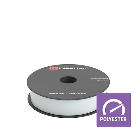 Labeltac LabelTac 4 and Pro Model Heavy Duty Polyester Supply, 1in x 100ft, Clear LT111HDP