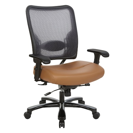 Space Seating 75 Series Big & Tall Double AirGrid Back and Fabric Seat Chair, Dillon Luggage 75-7A773-R113