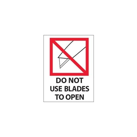 Bubblefast 3 x 4'' - ''Do Not Use Blades to Open'' Labels BFIPM325