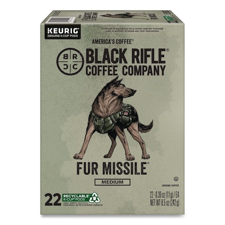 Black Rifle Coffee Co Fur Missile Coffee K-Cups, 22PK 5000384047