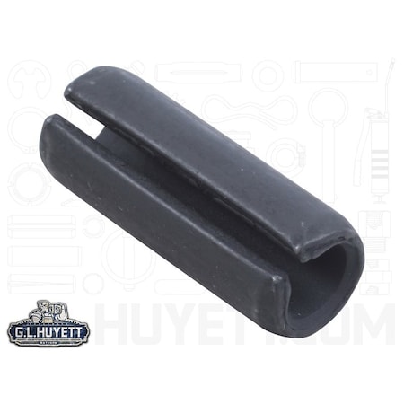 Huyett Slotted Spring Pin, Standard Duty, Phosphate Coat High Carbon Steel, .375 Dia x 1 L x .077 Wall MS16562-171