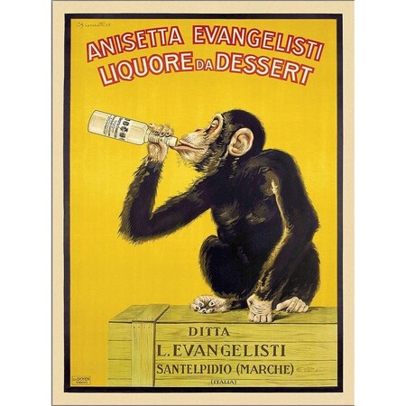 Homeroots 18" x 24" Anisetta Evangelisti Italian Liquor Unframed Print Wall Art 388266