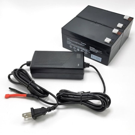 Liftcharger Batteries and Charger Combo for Bruno Elan SRE-3000 3050 replace OEM-2401B BRC-2401-2B3A