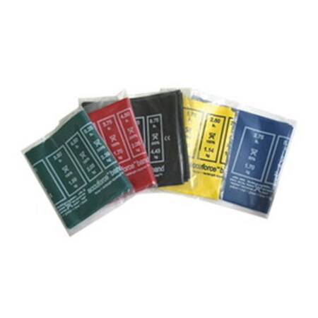 Fabrication Enterprises Cando Accu-Force Exercise Band Set, 48 in. Strip - 5 Piece FA129126