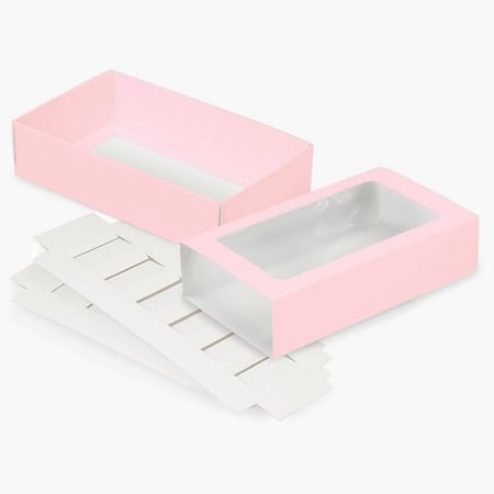 Nashville Wraps Pink Macaron Cookie Box Set, 8.25x5x2, 10PK MCDPM