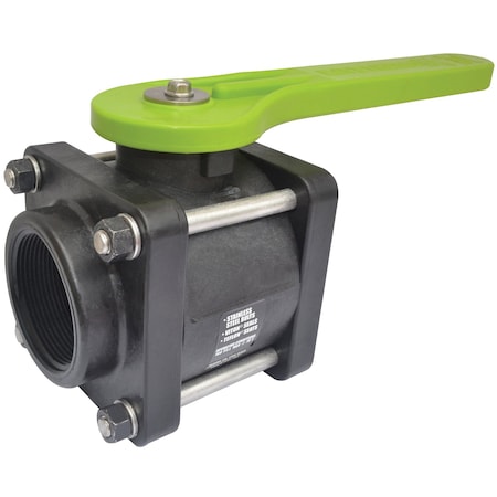 Green Leaf 2 in. Polypropylene FNPT Ball Valve Full Port Lever V204FP