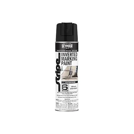 Seymour Midwest Stripe 6-Series Inverted Ground Marking Paint, Black net 17oz. 20663-1