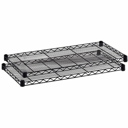 Safco Wire Shelving, 18"D x 48"W, Black 5242BL