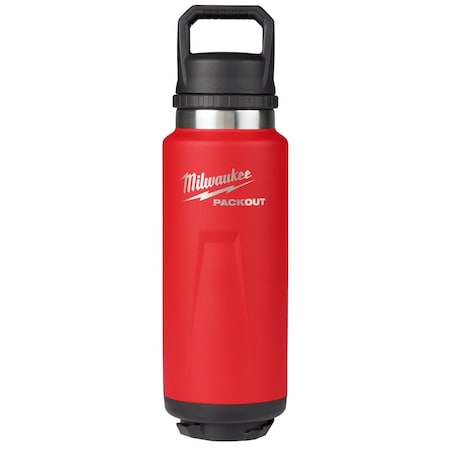 Milwaukee Tool Insulated Bottle, SS, 36 oz CAP, Black 48-22-8397R